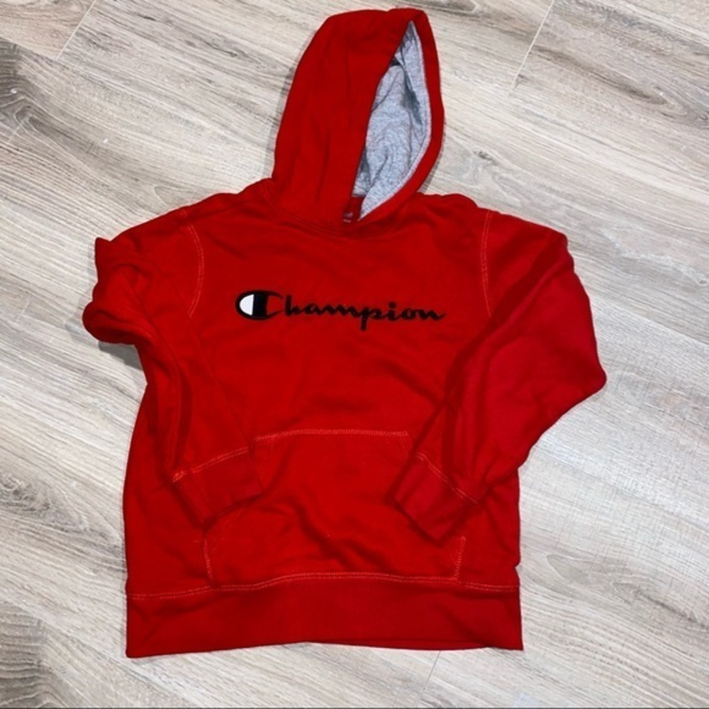 Champion red hoodie boys